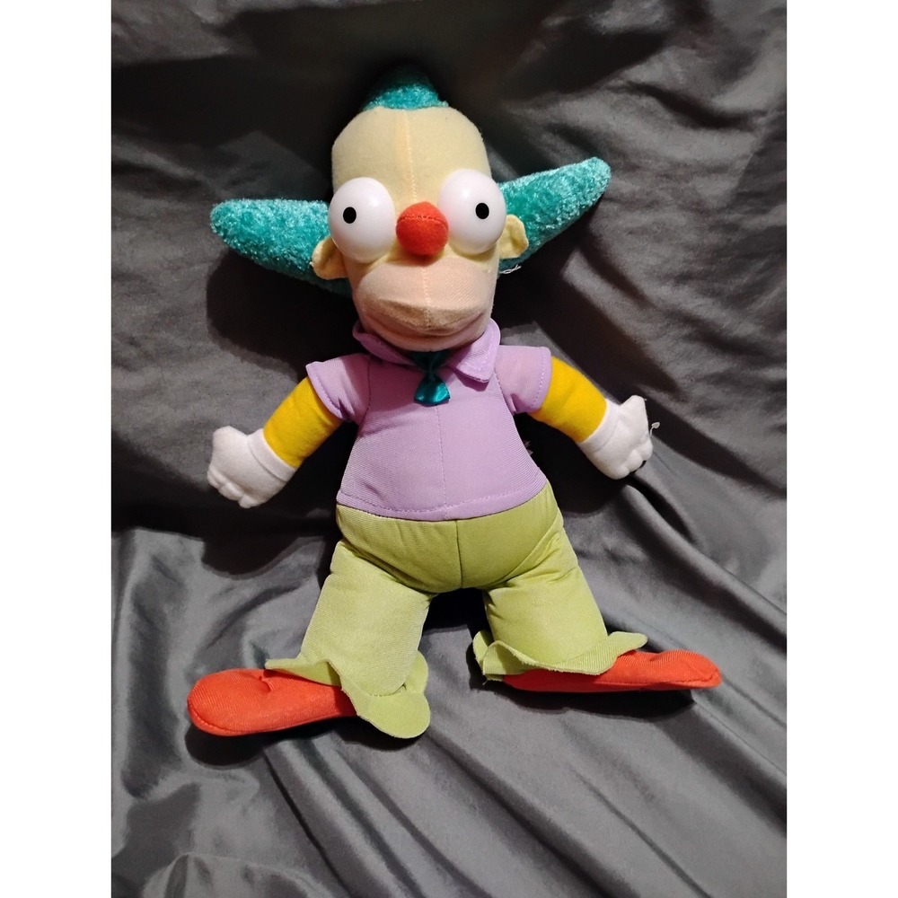 2013 The Simpson's Krusty The Clown 14" Plush‎ Stuffed Toy